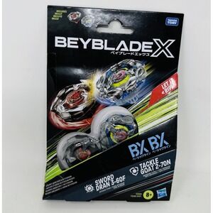 Hasbro Takara Tomy‎ Beyblade X Sword Dran 3-60F Tackle Goat 2-70N Dual Pack
